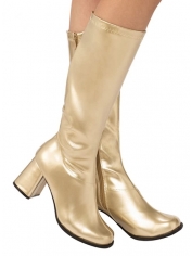70s Costume Gold Go Go Boots - Womens 70s Disco Costumes
